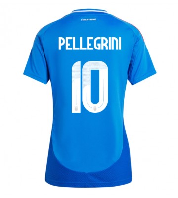 Italien Lorenzo Pellegrini #10 Hemmatröja Kvinnor EM 2024 Kortärmad